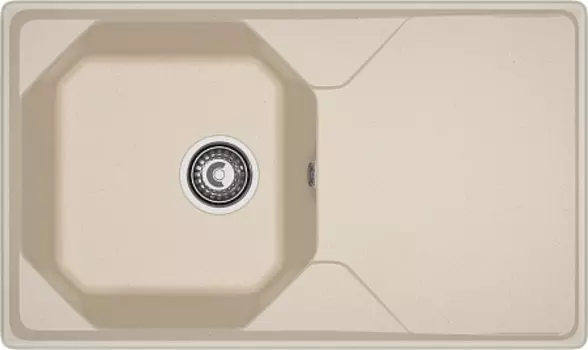 Мойка кухонная GranFest UNIQUE GF-U-840L чаш+кр 840*500мм кашемир, мрамор