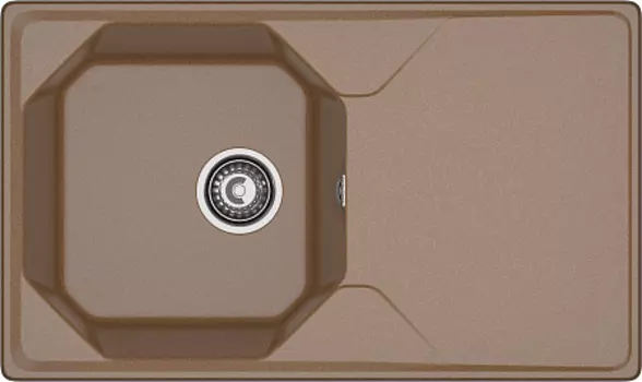 Мойка кухонная GranFest UNIQUE GF-U-840L чаш+кр 840*500мм терракот, мрамор
