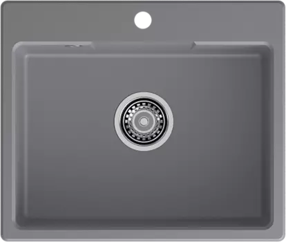 Мойка кухонная GranFest URBAN 658 1-чаш 580*490 темно-серый