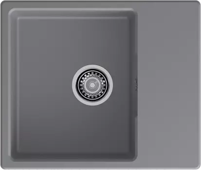 Мойка кухонная GranFest URBAN 658L 1-чаша+крыло 580*490 темно-серый