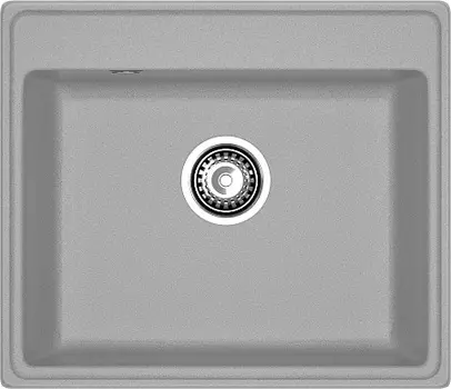 Мойка кухонная GranFest VERTEX GF-V-580 1-чаш 580*500мм серый, мрамор