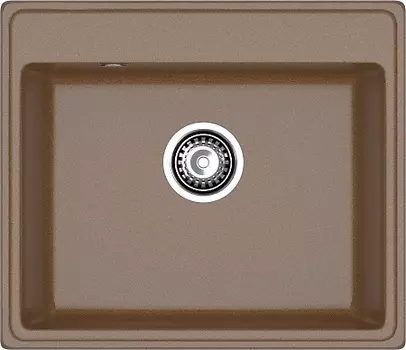 Мойка кухонная GranFest VERTEX GF-V-580 1-чаш 580*500мм терракот, мрамор