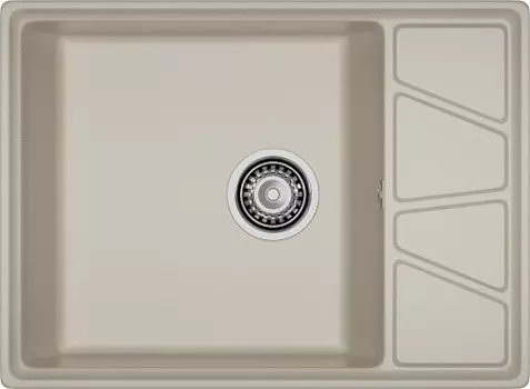 Мойка кухонная GranFest VERTEX GF-V-680L чаш+кр 680*500мм, топаз, мрамор