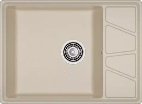 Мойка кухонная GranFest VERTEX GF-V-680L чаш+кр 680*500мм, кашемир, мрамор