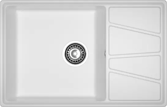 Мойка кухонная GranFest VERTEX GF-V-780L чаша с крылом 780*500мм иней, мрамор