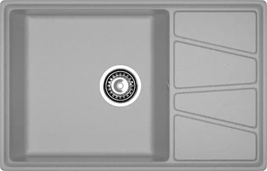 Мойка кухонная GranFest VERTEX GF-V-780L чаша с крылом 780*500мм серый, мрамор