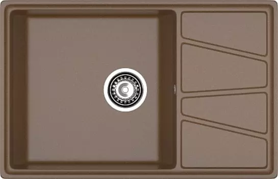 Мойка кухонная GranFest VERTEX GF-V-780L чаша с крылом 780*500мм терракот, мрамор