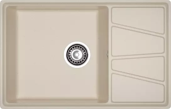 Мойка кухонная GranFest VERTEX GF-V-780L чаша с крылом 780*500мм кашемир, мрамор