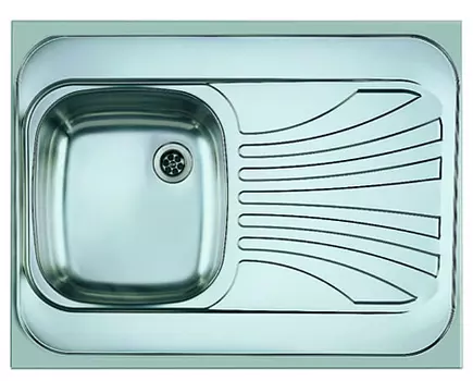 Мойка кухонная накладная Alveus CLASSIC 30L NAT-60 800X600 левая в комплекте с сифоном 1011717