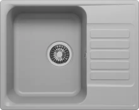Мойка кухонная Polygran Quartz Bond 600, дым, арт.688292