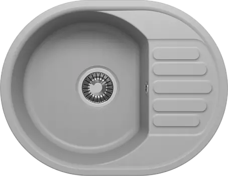 Мойка кухонная Polygran Quartz Bond 610, дым, арт.688377