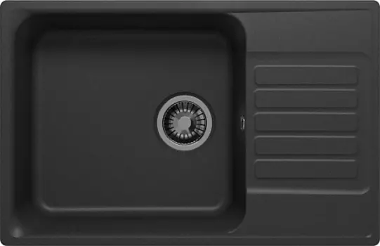 Мойка кухонная Polygran Quartz Bond 740, Уголь, арт.688315