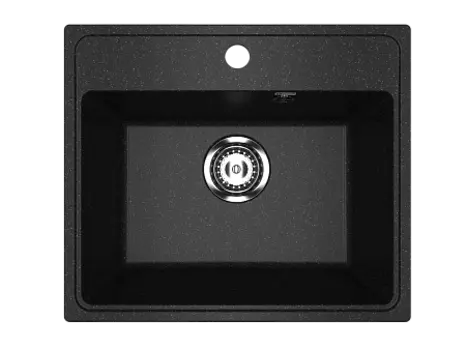 Мойка кухонная ULGRAN Practik PR-M 490-004, черный оникс
