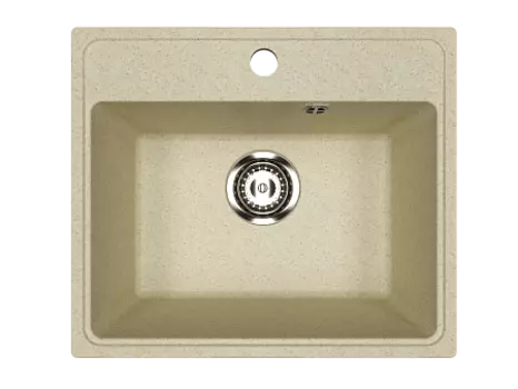 Мойка кухонная ULGRAN Practik PR-M 490-002, слоновая кость