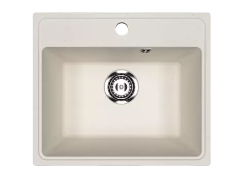 Мойка кухонная ULGRAN Practik PR-M 490-001, белый камень
