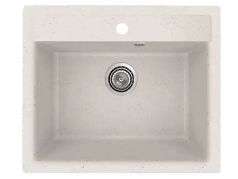 Мойка кухонная ULGRAN Practik PR-M 565-001, белый камень