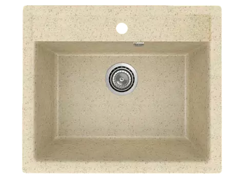 Мойка кухонная ULGRAN Practik PR-M 565-002, слоновая кость