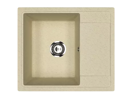 Мойка кухонная ULGRAN Practik PR-M 575-002, слоновая кость