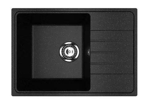Мойка кухонная ULGRAN Practik PR-M 600-004, черный оникс