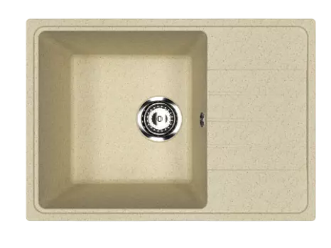 Мойка кухонная ULGRAN Practik PR-M 600-002, слоновая кость