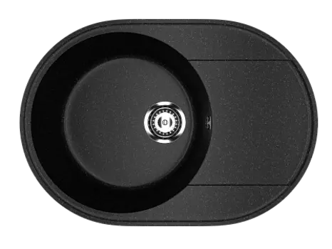Мойка кухонная ULGRAN Practik PR-M 610-004, черный оникс