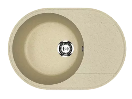 Мойка кухонная ULGRAN Practik PR-M 610-002, слоновая кость