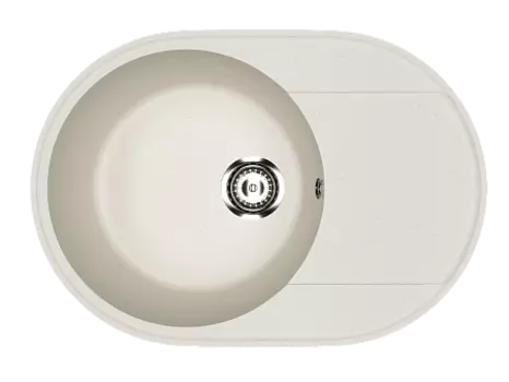 Мойка кухонная ULGRAN Practik PR-M 610-001, белый камень