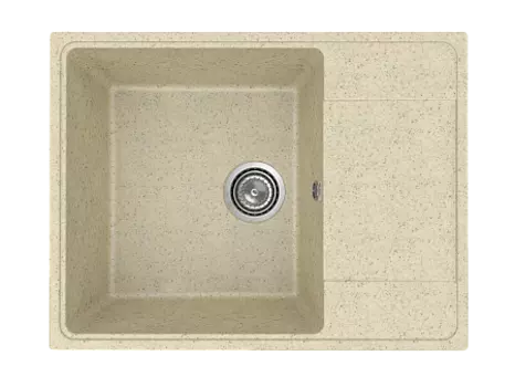 Мойка кухонная ULGRAN Practik PR-M 650-002, слоновая кость
