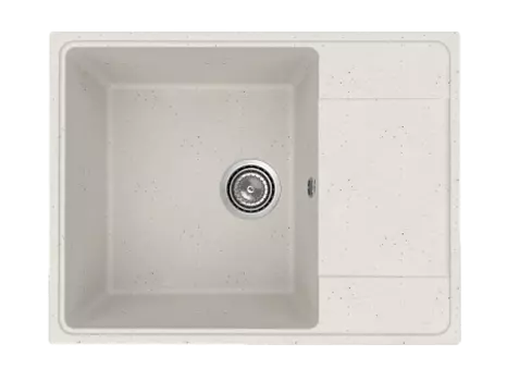Мойка кухонная ULGRAN Practik PR-M 650-001, белый камень
