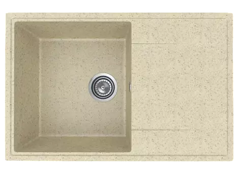 Мойка кухонная ULGRAN Practik PR-M 735-002, слоновая кость