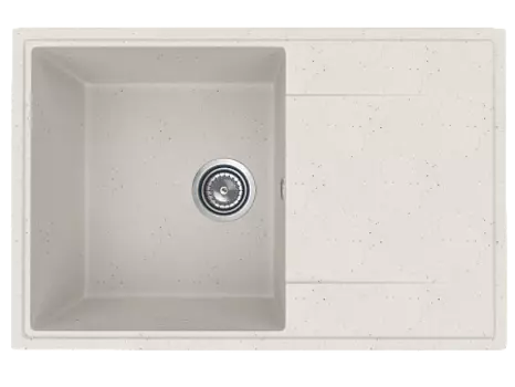 Мойка кухонная ULGRAN Practik PR-M 735-001, белый камень