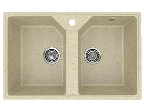 Мойка кухонная ULGRAN Practik PR-M 770-002, слоновая кость