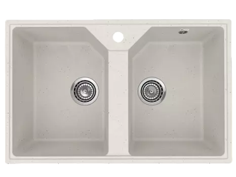 Мойка кухонная ULGRAN Practik PR-M 770-001, белый камень