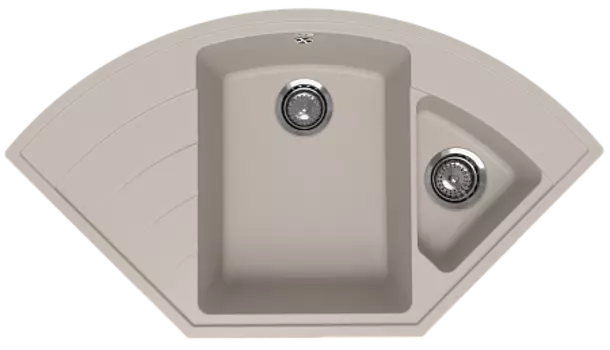 Мойка кухонная ULGRAN Quartz Marta 1000-02, лен