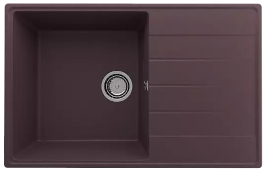 Мойка кухонная ULGRAN Quartz Prima 780-06, трюфель
