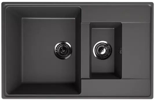 Мойка кухонная ULGRAN Quartz Prima 780 1,5 K-09, асфальт