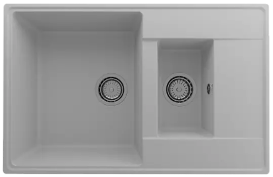 Мойка кухонная ULGRAN Quartz Prima 780 1,5 K-04, платина