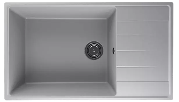 Мойка кухонная ULGRAN Quartz Prima 860-04, платина