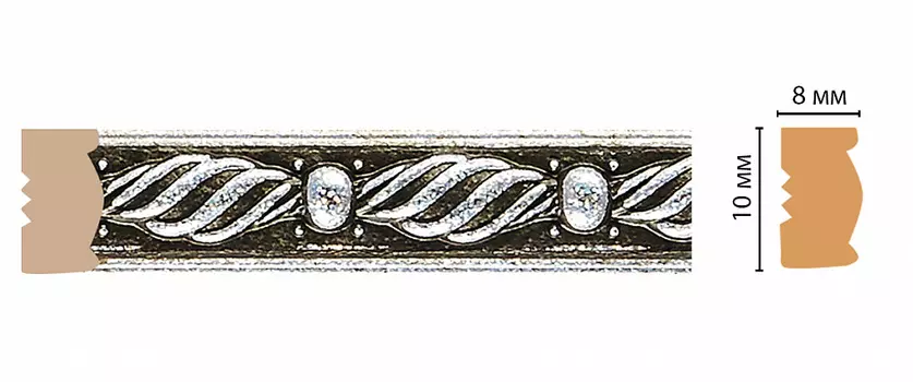 Молдинг DECOMASTER 107-29 (10*8*2400мм)