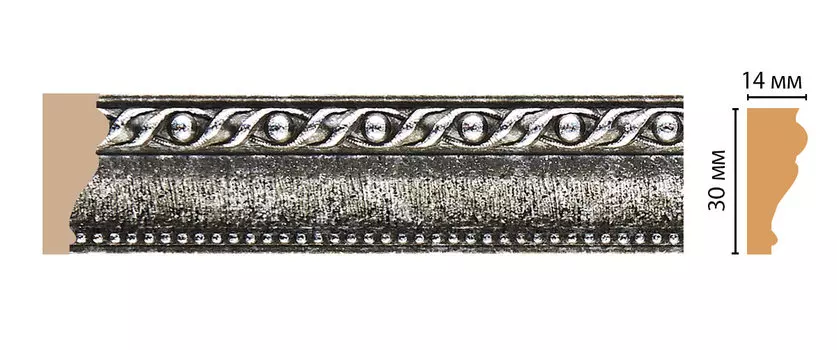 Молдинг DECOMASTER 125-44 ДМ (30*14*2400 мм)