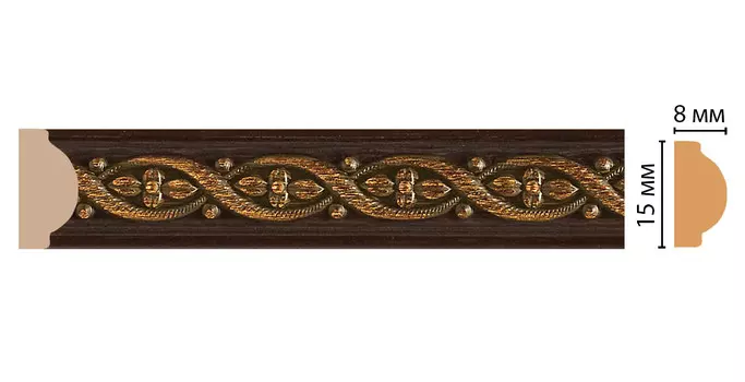 Молдинг DECOMASTER 130-1 ДМ (15*8*2400 мм)