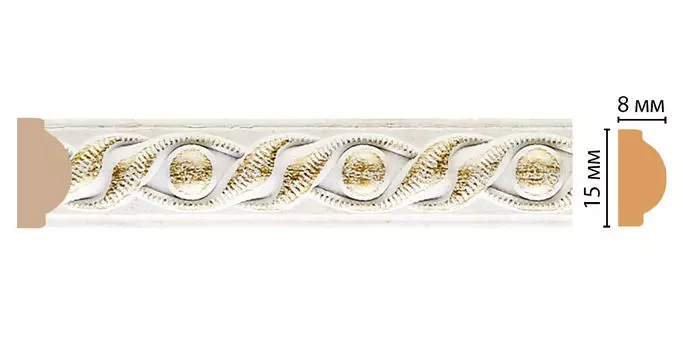 Молдинг DECOMASTER 130-40 ДМ (15*8*2400 мм)