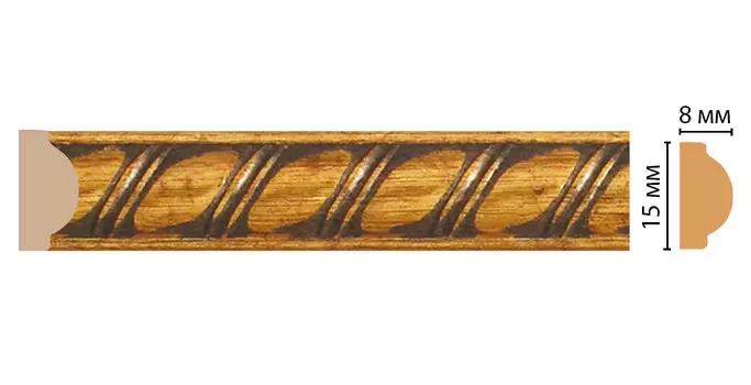 Молдинг DECOMASTER 130D-176 ДМ (15*8*2400 мм)