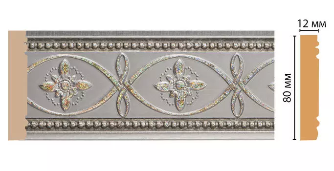 Молдинг DECOMASTER 150-55 ДМ (80*12*2400 мм)