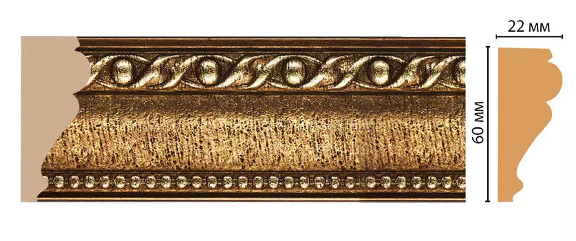 Молдинг DECOMASTER 161-43 ДМ (60*22*2400 мм)