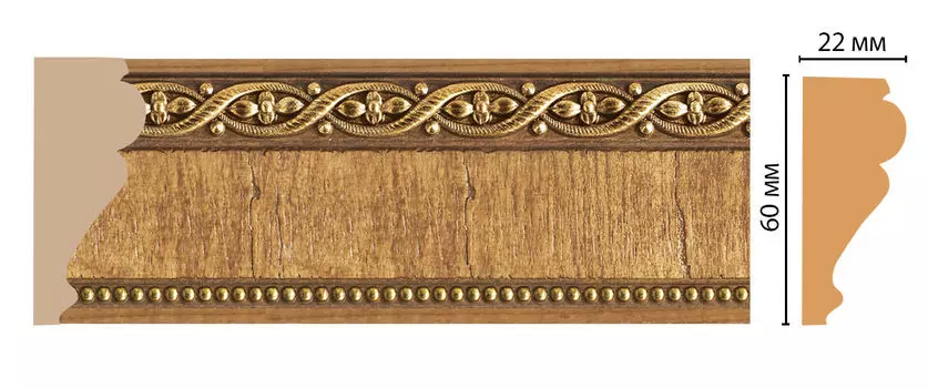 Молдинг DECOMASTER 161-4 ДМ (60*22*2400 мм)