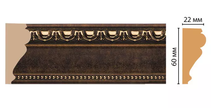 Молдинг DECOMASTER 161-56 ДМ (60*22*2400 мм)