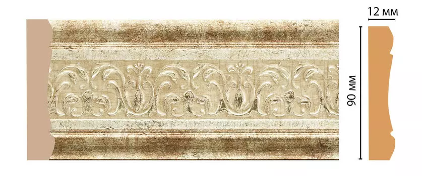 Молдинг DECOMASTER 163-127 (90*12*2400мм)