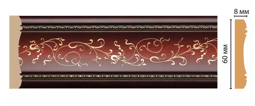 Молдинг DECOMASTER 186-52 (60*8*2400мм)