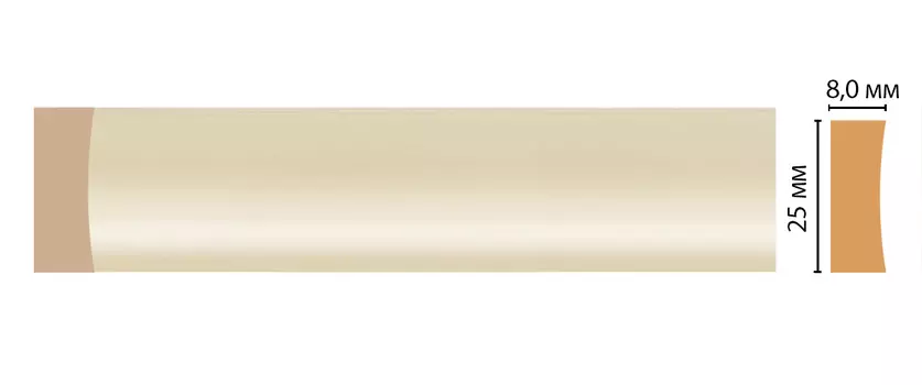 Молдинг DECOMASTER D046-61 (25*8*2400мм)